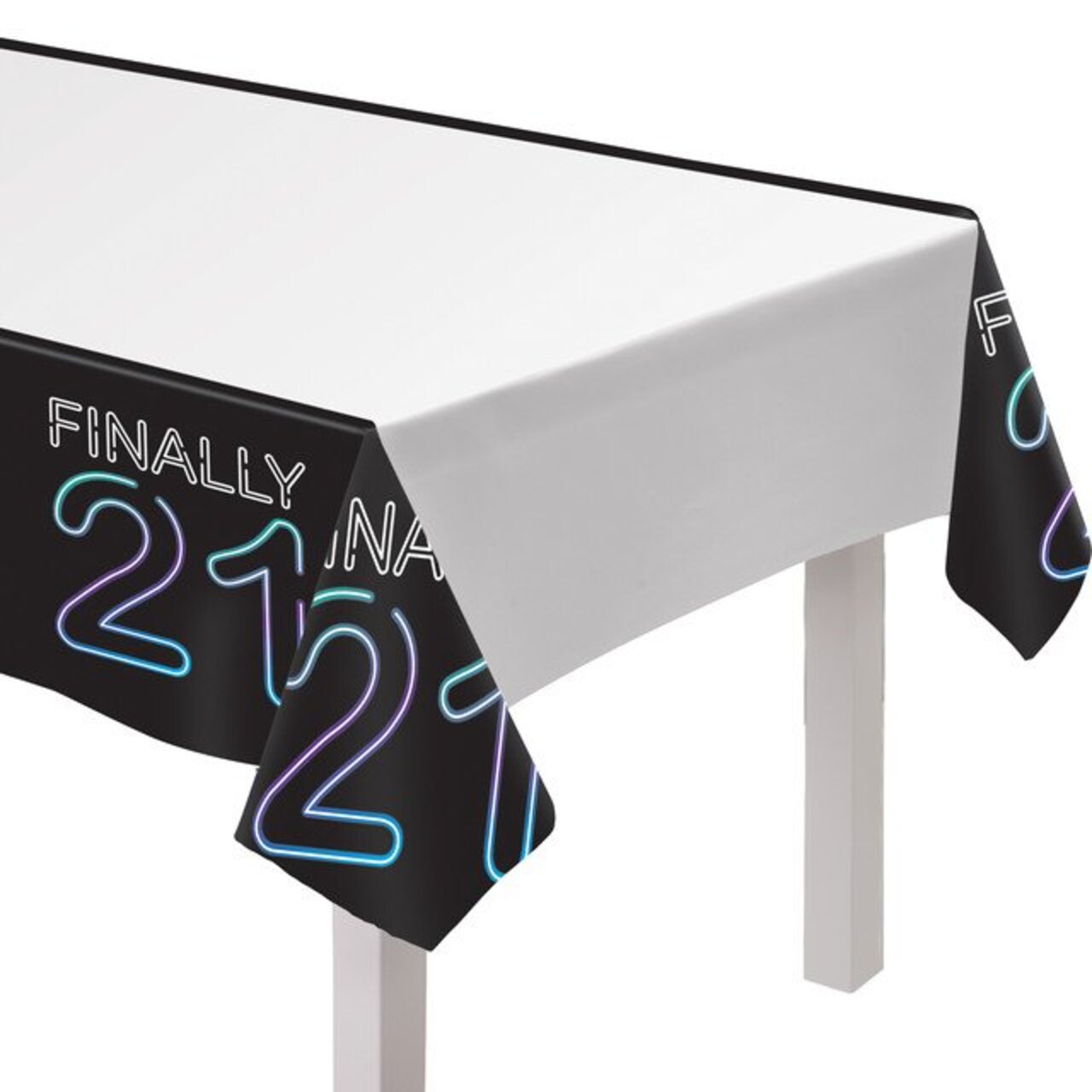Finally 21 Plastic Table Cover - 54&#x22; x 96&#x22;